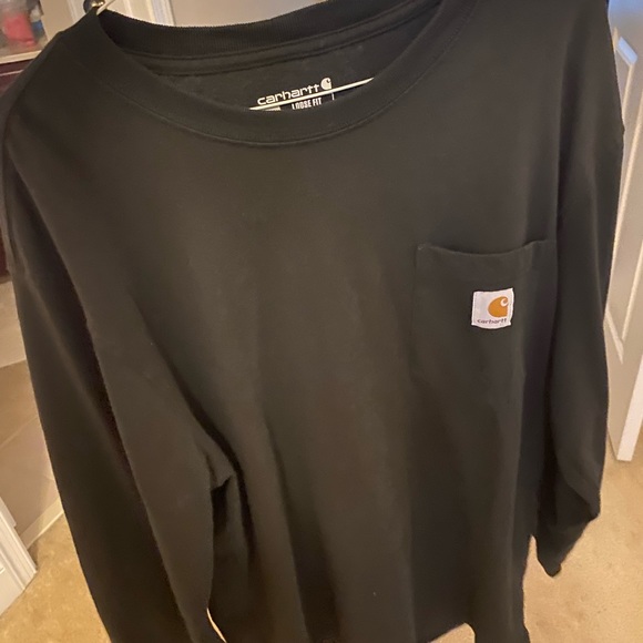 Carhartt Washed Black Loose fit Long Sleeve Shirt - Picture 4 of 5